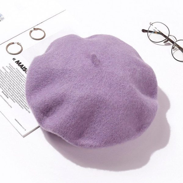 Women Wool Beret Hat - Image 6
