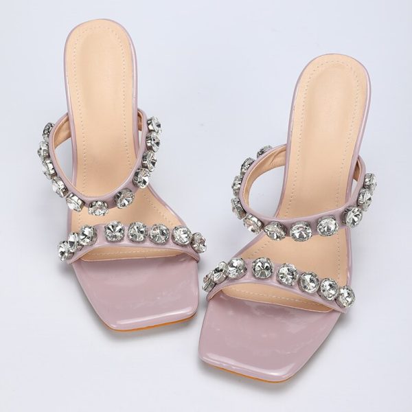 2022 NEW Luxury Women's Rhinestones Crystal High Heels Sandals - Image 9