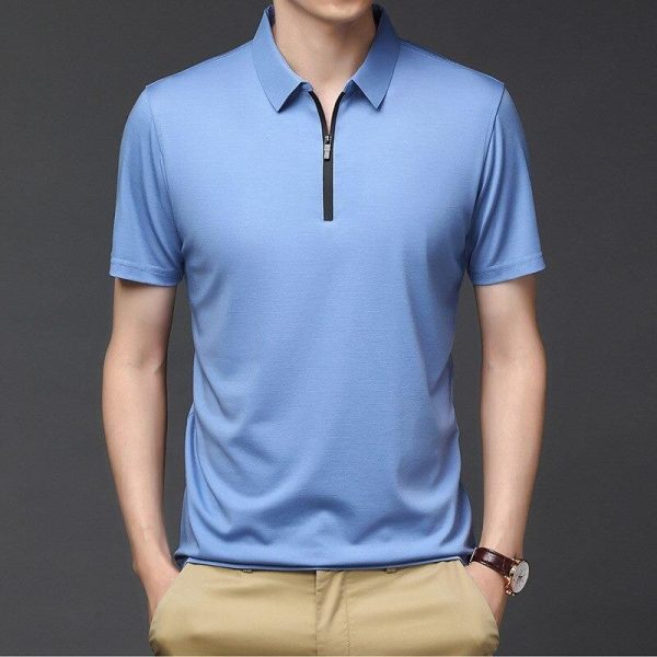 Ice Silk Fashion Men's Polo Shirt - Image 2