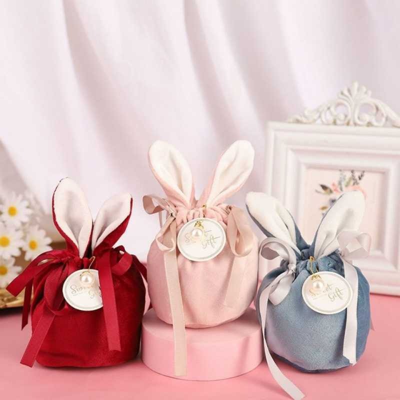 Velvet Easter Bunny Gift Bag