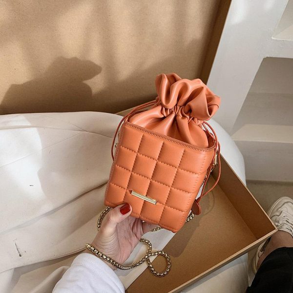 2022 NEW Women's Fashion Quilted Drawstring Bucket Bag - Image 8