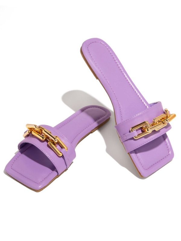 2022 NEW Fashion Women's Beach Sandals With Chains - Image 6