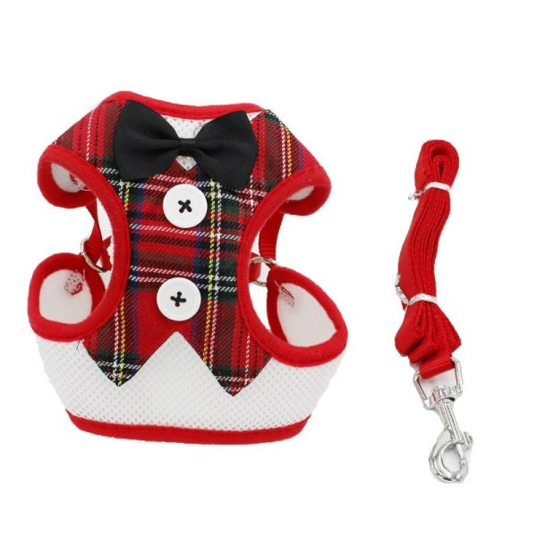 Bow Tie Pet Harness And Leash Set - Image 2