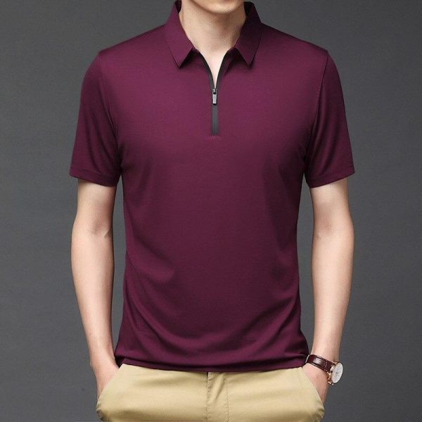 Ice Silk Fashion Men's Polo Shirt - Image 4