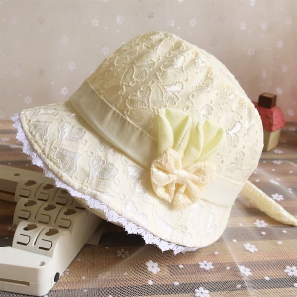 Cute Lace Breathable Baby Sun Hat - Image 2
