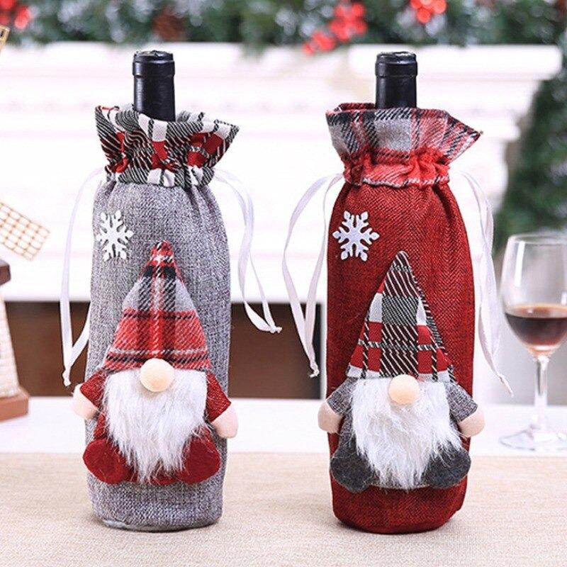 Christmas Wine Bottle Decor