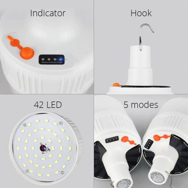 Rechargeable LED Solar Bulb - Image 3