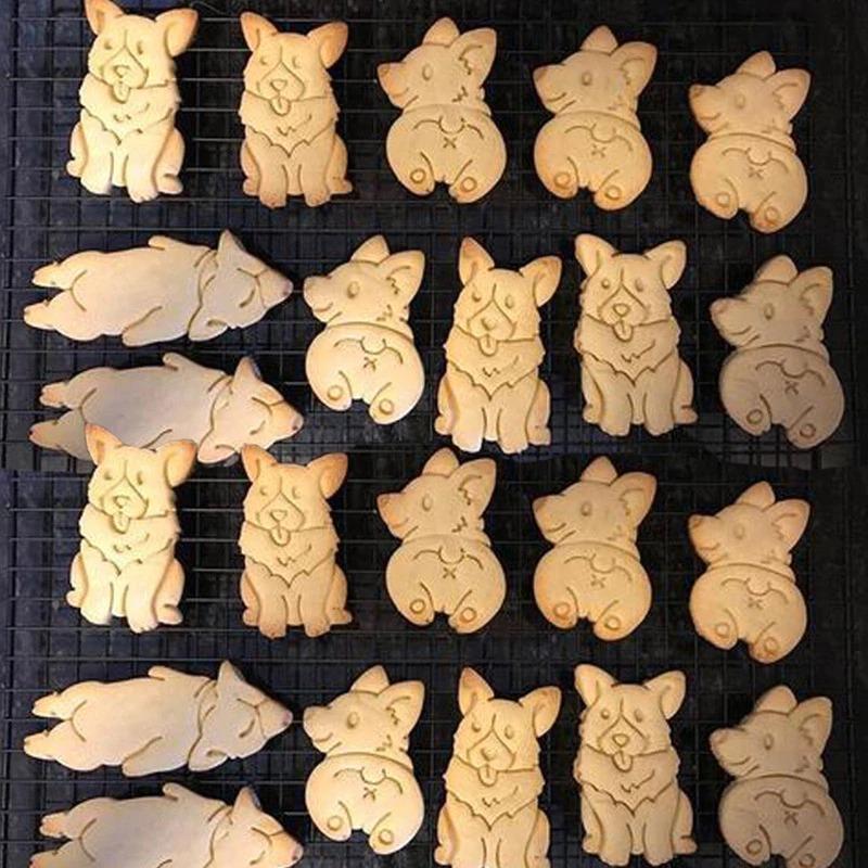 Cute Corgi Dog Shaped Cookie Mold