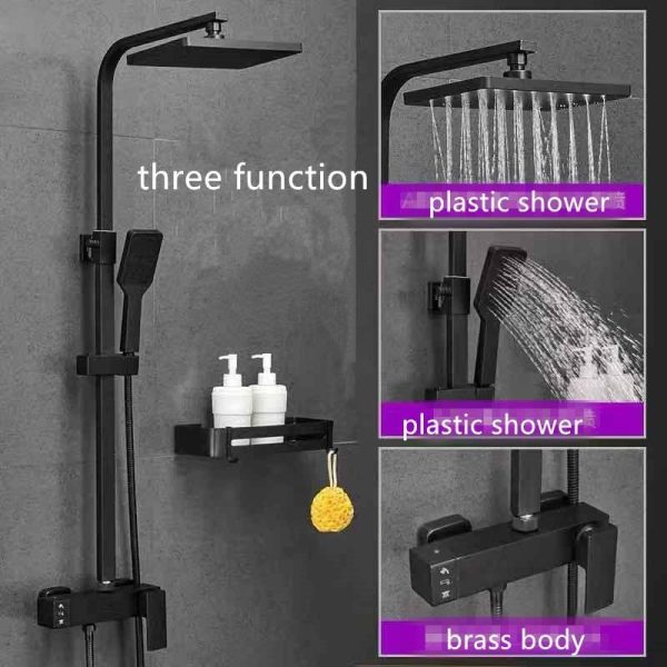 Matte Black Shower Set - Image 2