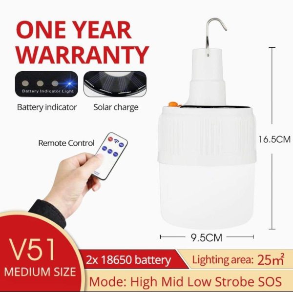 Rechargeable LED Solar Bulb - Image 2