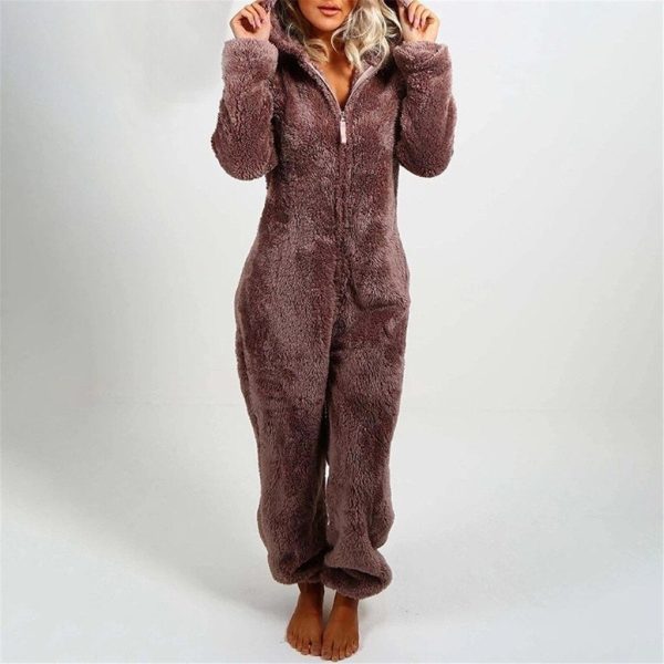 Plush Hooded Jumpsuit - Image 5