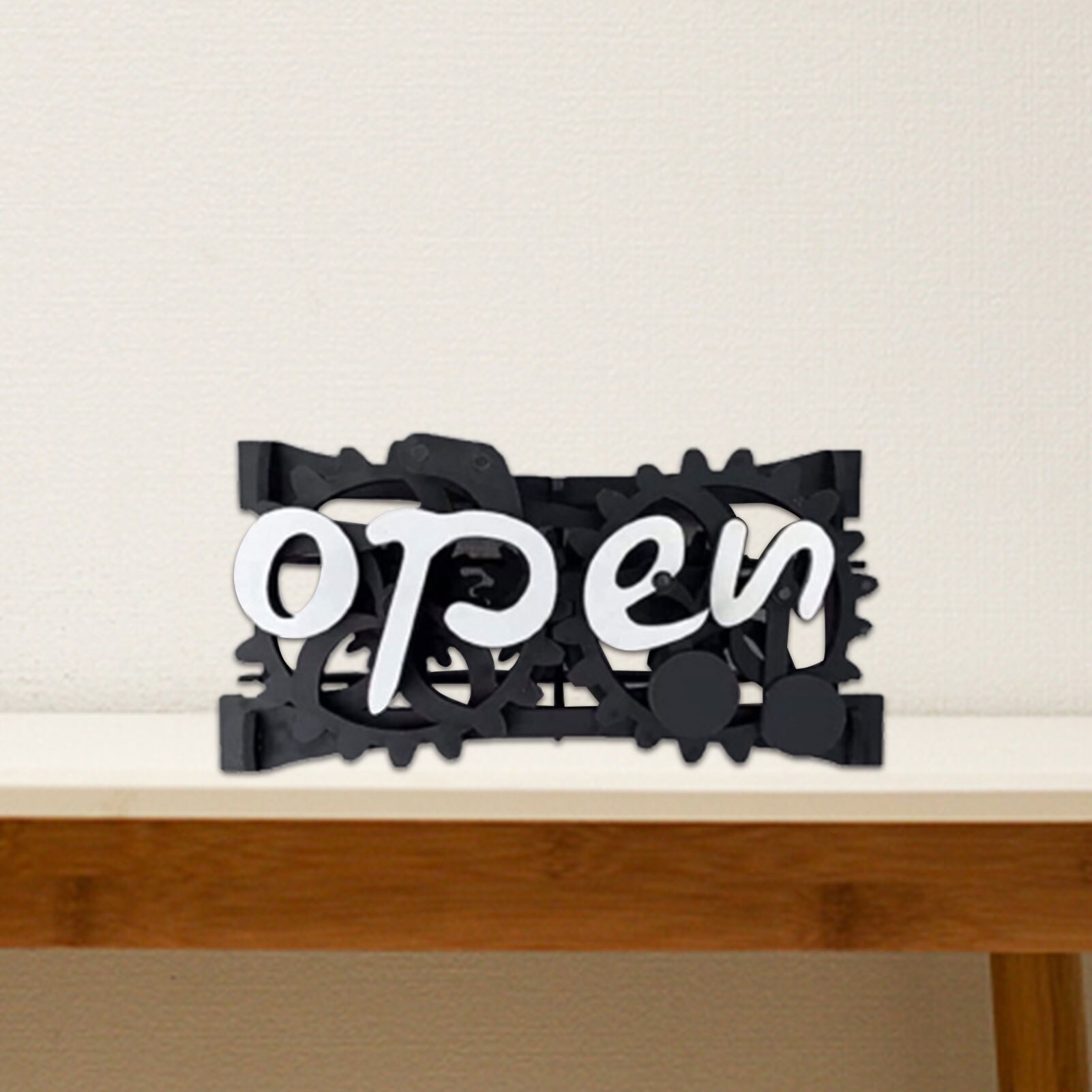 Double-Sided Wooden Open/Closed Sign - Dzordz Shop