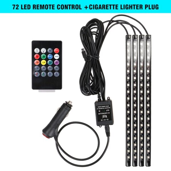 72 led remote control + cigarette lighter plug
