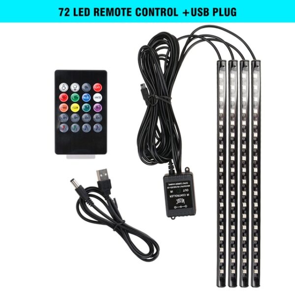 72 led remote control + usb plug