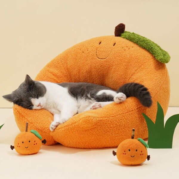 orange cat bed 18