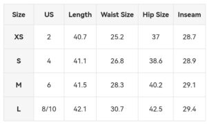 size (inch)