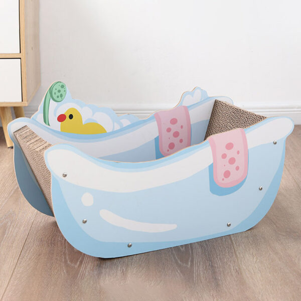bathtub cardboard cat scratcher 4