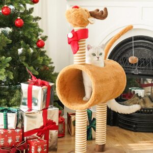 christmas elk cat tree 2