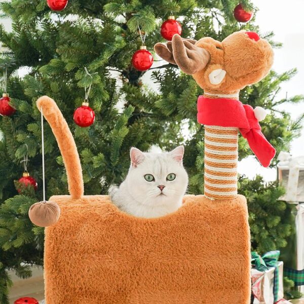 christmas elk cat tree 5