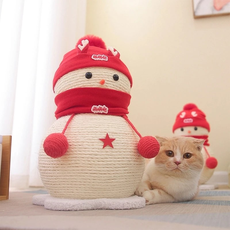christmas snowman cat scratcher 4