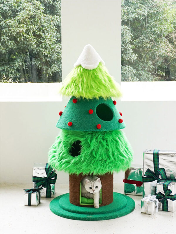 christmas tree cat tower 6