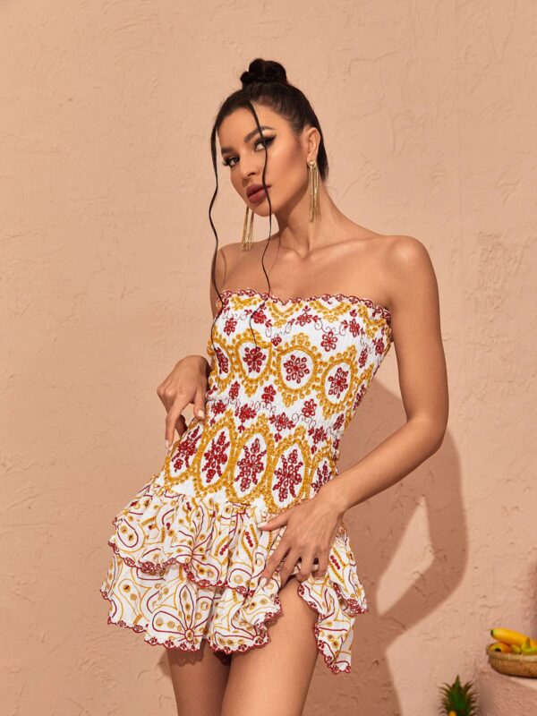 judson strapless ruffle mini dress 2