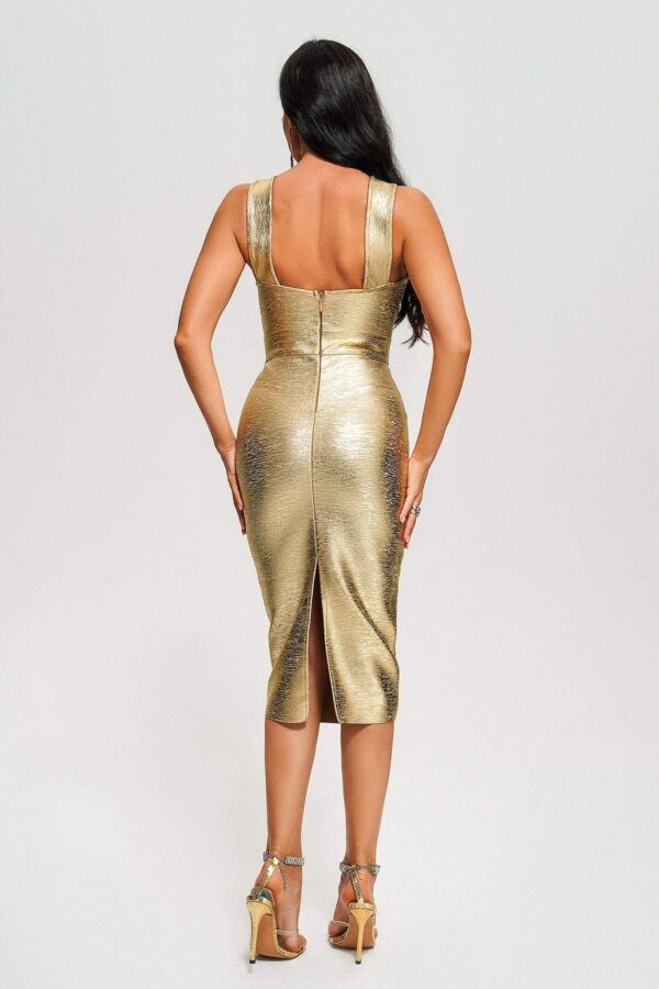 kasia metallic midi bandage dress 3