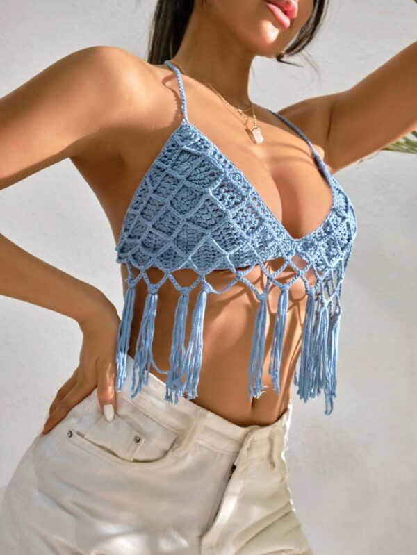 knitted fringe hem cover up 3