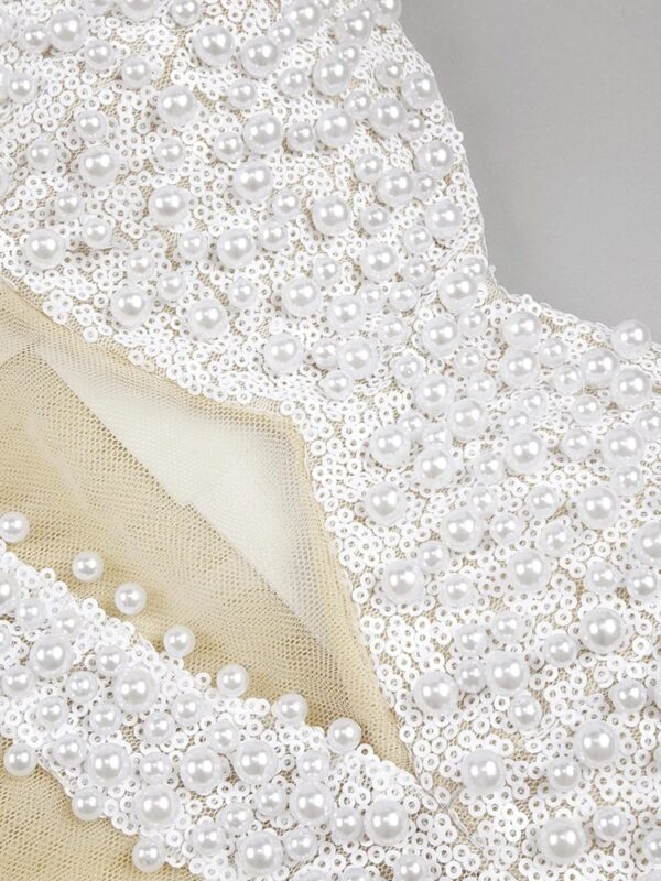 luxury pearl design sequins maxi dress 4