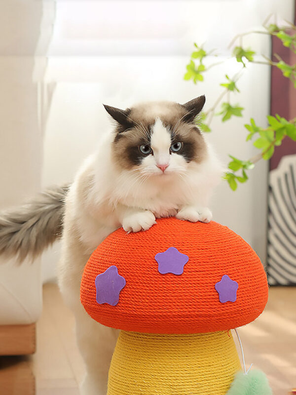 mushroom cat scratching post 2