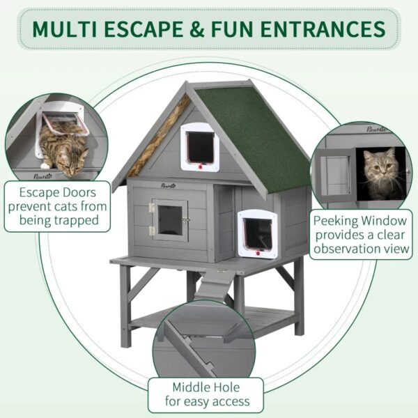 outdoor cat house with terrace 4