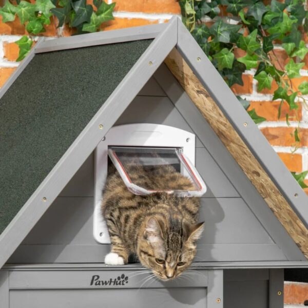 outdoor cat house with terrace 8