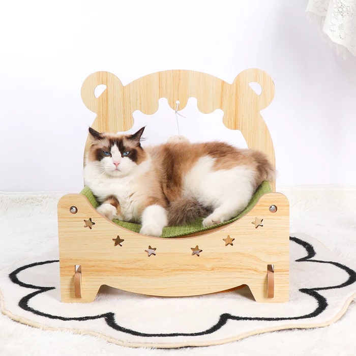 star wooden cat hammock 1