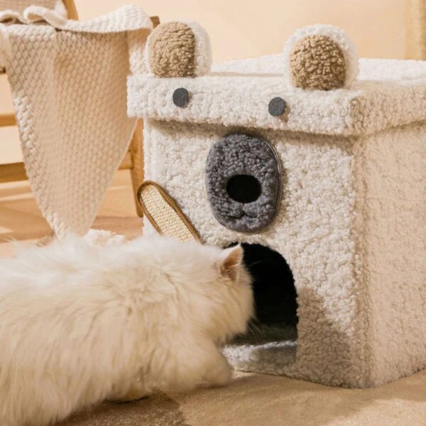 animal series foldable soft cat cave house 3