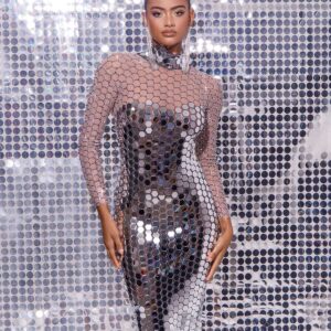 brecken long sleeve embellished midi dress 1