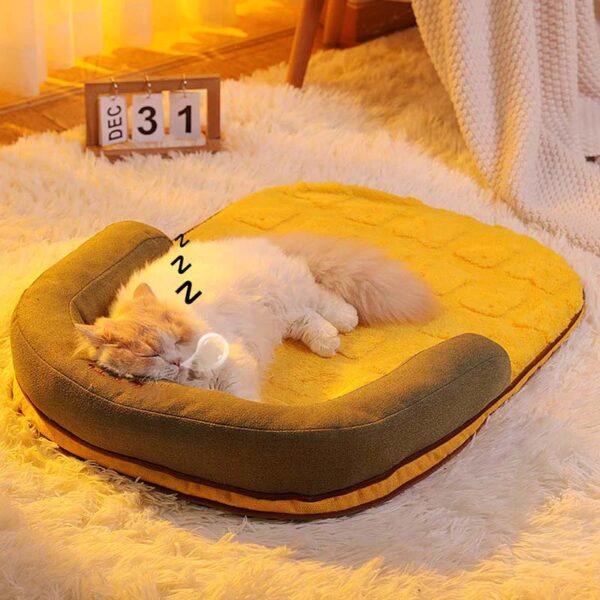 calming raised dog & cat pillow bed 7