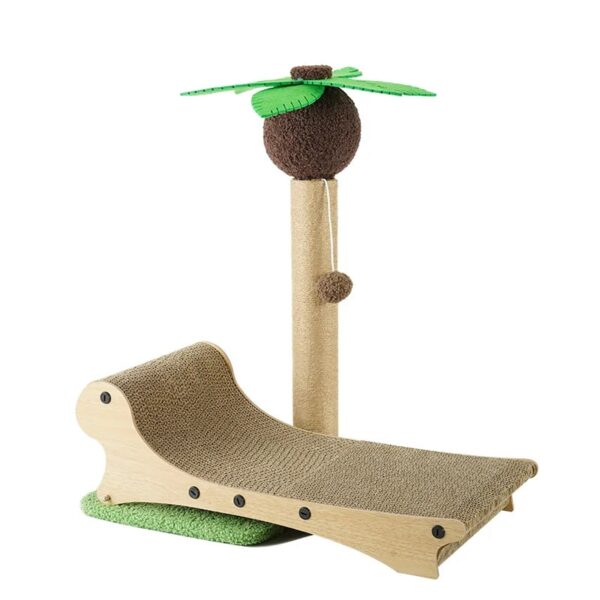 coconut tree with cat scratching bed 55