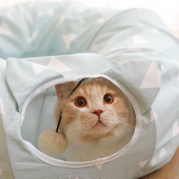 cool breathable foldable cat tunnel bed 7