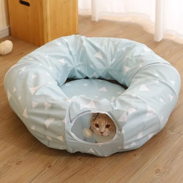 cool breathable foldable cat tunnel bed 9