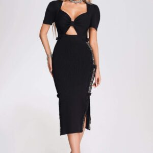 dejia lace bandage midi dress 1