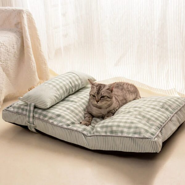 fashion checkered pattern washable dog & cat bed 9