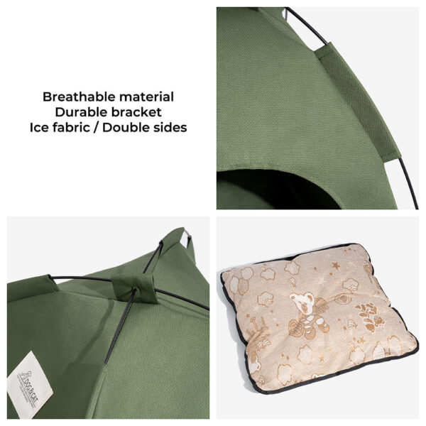 indoor camping foldable pet tent bed 2