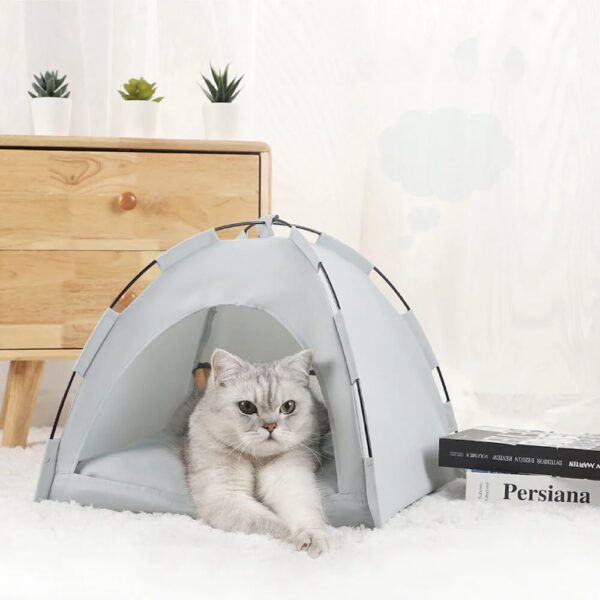 indoor camping foldable pet tent bed 5
