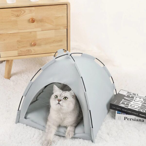 indoor camping foldable pet tent bed 6