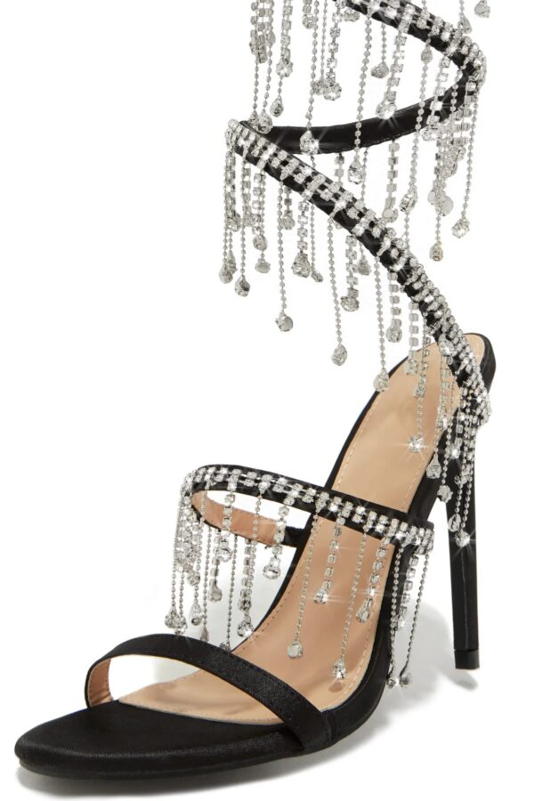 mariah embellished around the ankle coil heels black 3
