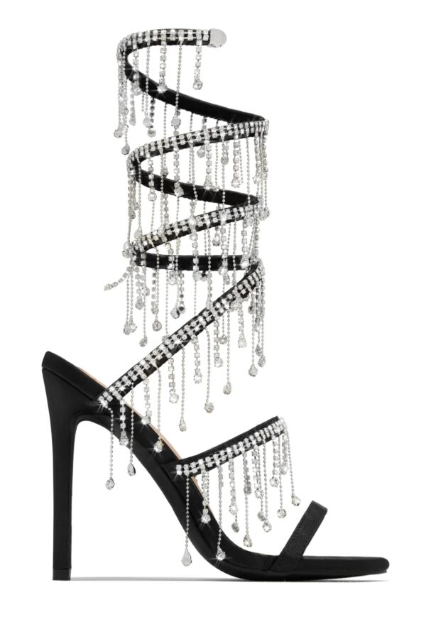 mariah embellished around the ankle coil heels black 4