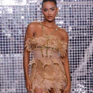 otto halterneck crystal mini dress 1