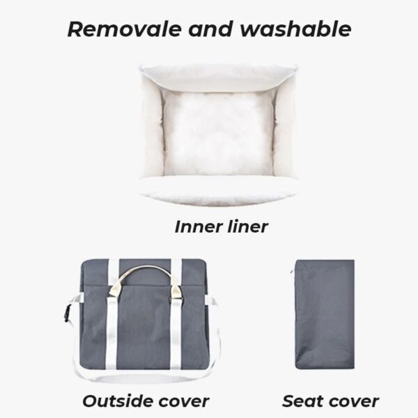 oxford fabric dog front car seat bed 5