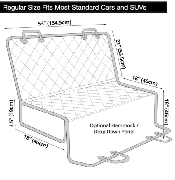 paw print heart car pet seat cover 6
