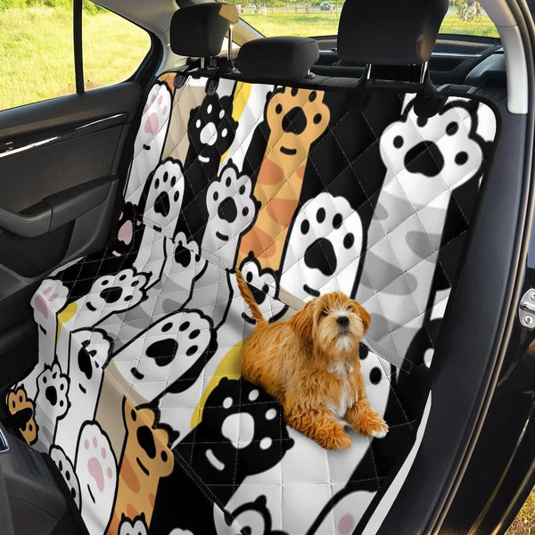 paws print car pet seat cover 111